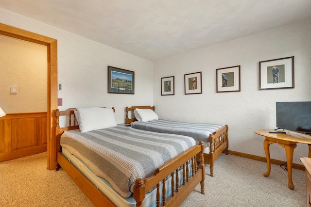 F22 Christmas Mountain Rd Unit 22, Bartlett, NH 03812 - bedroom featuring light carpet and wainscoting
