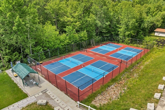 F22 Christmas Mountain Rd Unit 22, Bartlett, NH 03812 - view of tennis court with a wooded view
