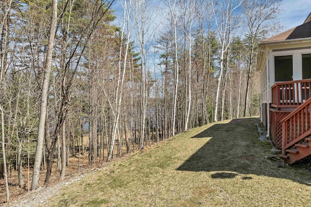 107 Peaked Hill Rd, Hopkinton, NH 03229 - view of grassy yard featuring stairway