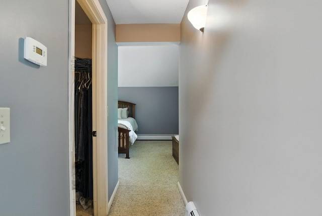 38 Cambridge Rd, Bedford, NH 03110 - corridor with carpet flooring and a baseboard radiator