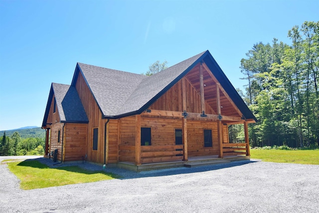 00 Serenity Ln, Lisbon, NH 03585 - view of front of home featuring roof with shingles and covered porch