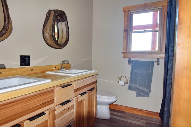 00 Serenity Ln, Lisbon, NH 03585 - bathroom with double vanity and wood finished floors