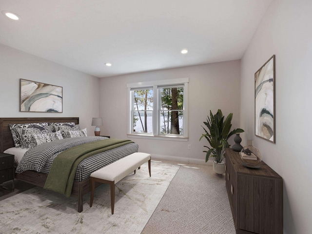 432 Shore Dr, Laconia, NH 03246 - carpeted bedroom featuring recessed lighting and baseboards