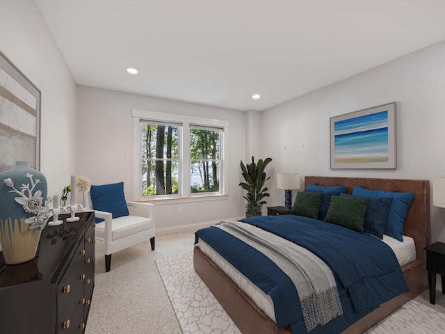 432 Shore Dr, Laconia, NH 03246 - bedroom with light colored carpet and recessed lighting