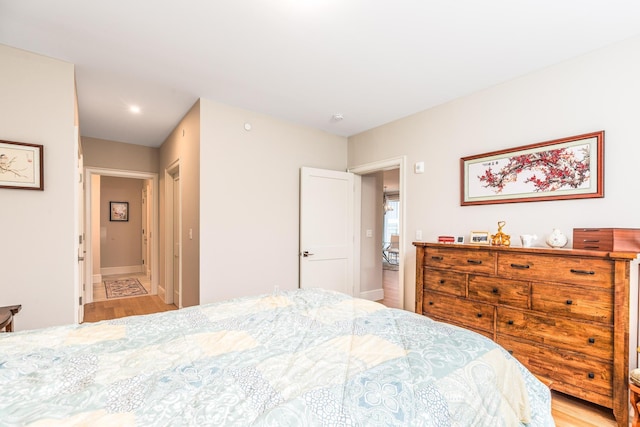 32 Willey Creek Rd Unit 402, Exeter, NH 03833 - bedroom featuring light wood-style floors and recessed lighting