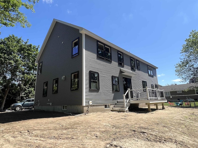 8 Senter St, Salem, NH 03079 - view of front of home with a wooden deck