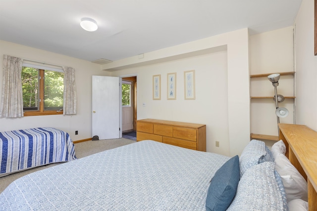 719 Roundabout Rd, Killington, VT 05751 - bedroom with multiple windows and carpet floors
