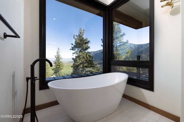 200 Overlook Dr Unit 29, Carson City, NV 89705 - full bath with baseboards, a freestanding tub, and a mountain view