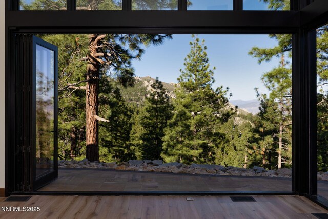 200 Overlook Dr Unit 29, Carson City, NV 89705 - doorway to outside with a mountain view and wood finished floors