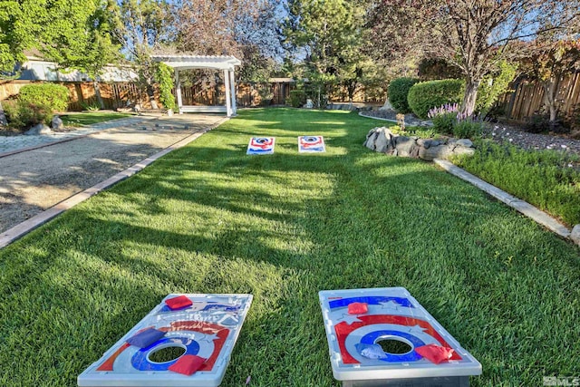 1008 Keystone Ct, Gardnerville, NV 89460 - view of yard with a pergola