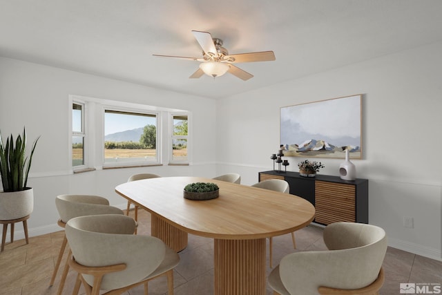 1663 Mackland Dr, Minden, NV 89423 - dining room with ceiling fan and baseboards