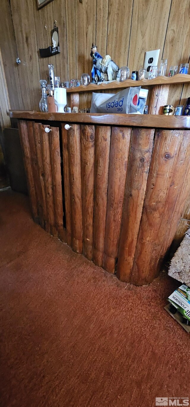 316 Toiyabe Rd, Kingston, NV 89310 - stairway featuring wood walls