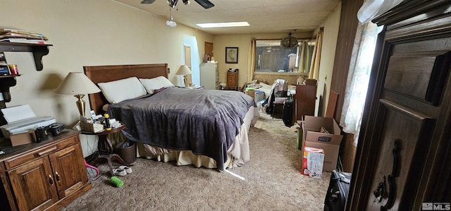 316 Toiyabe Rd, Kingston, NV 89310 - carpeted bedroom with a ceiling fan