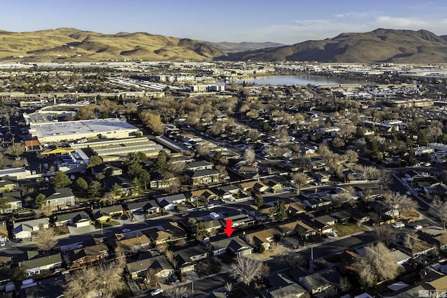 630 Teel St, Sparks, NV 89431 - aerial view of property and surrounding area with a water and mountain view