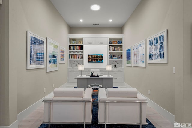 718 W Pleasant Oak Trl, Reno, NV 89511 - office space with recessed lighting, wood finished floors, and baseboards