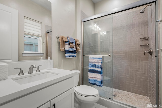 718 W Pleasant Oak Trl, Reno, NV 89511 - full bathroom with a shower stall, toilet, and vanity