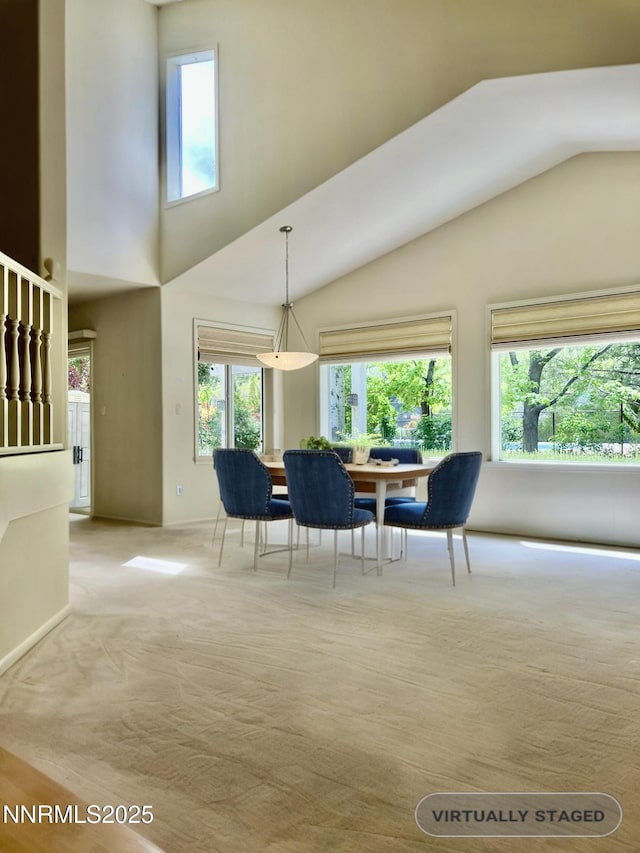 3678 Brighton Way, Reno, NV 89509 - carpeted dining room featuring plenty of natural light, lofted ceiling, and baseboards