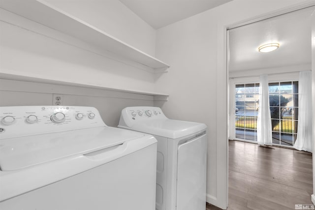2267 Rock Blvd, Sparks, NV 89431 - washroom featuring separate washer and dryer and wood finished floors