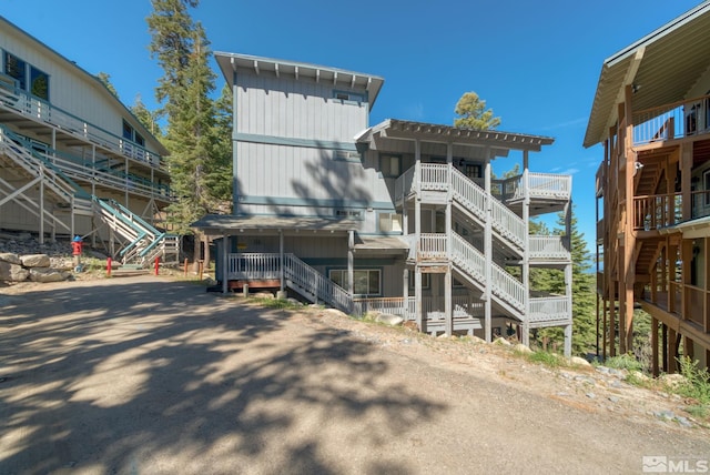 758 Milky Way Ct, Stateline, NV 89449 - rear view of house with stairs