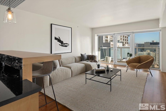 255 N Sierra St Unit 606, Reno, NV 89501 - living area featuring wood finished floors