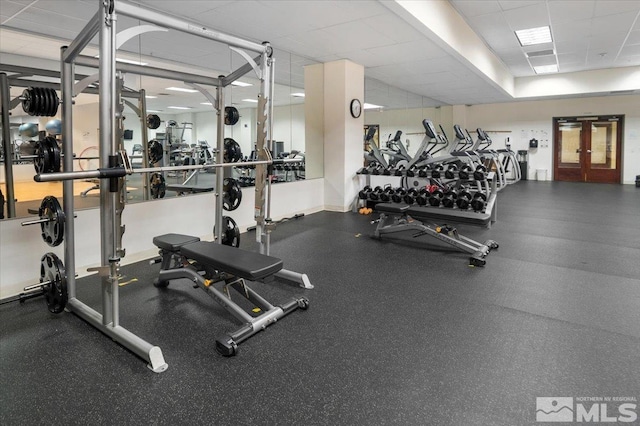 255 N Sierra St Unit 606, Reno, NV 89501 - workout area with a drop ceiling