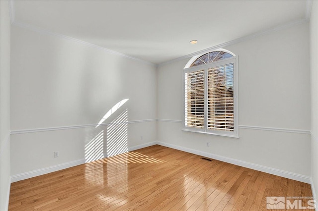 972 Springfield, Gardnerville, NV 89460 - unfurnished room with hardwood / wood-style floors, baseboards, ornamental molding, and recessed lighting