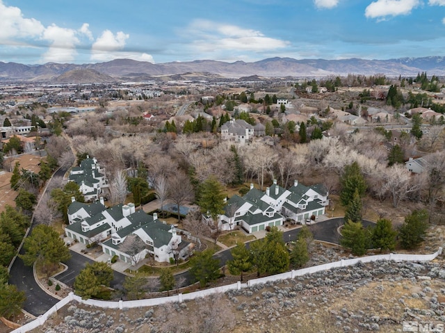 6350 Green Ranch Rd, Reno, NV 89519 - aerial view of property and surrounding area featuring a mountain backdrop and nearby suburban area