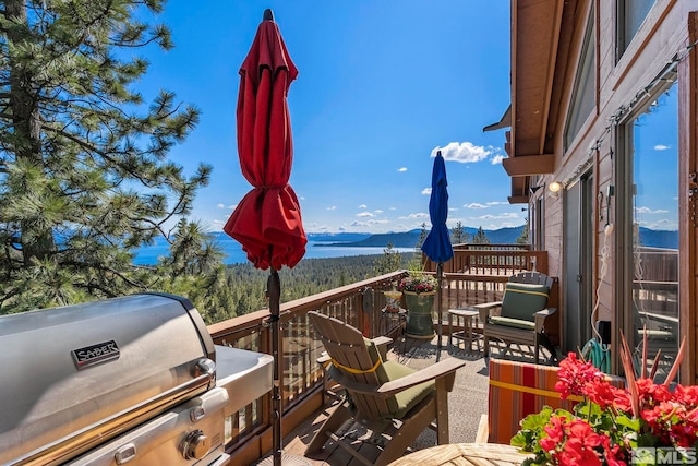 400 Fairview Blvd Unit 155, Incline Village, NV 89451 - balcony with area for grilling and a mountain view