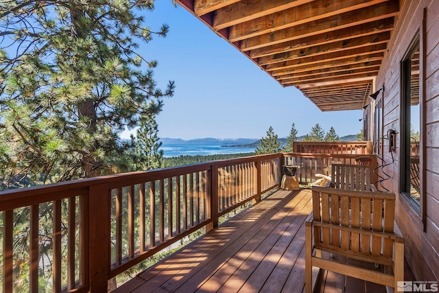 400 Fairview Blvd Unit 155, Incline Village, NV 89451 - wooden deck featuring a mountain view