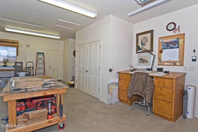 10 Dee Ct, Smith Valley, NV 89444 - office featuring attic access and concrete floors