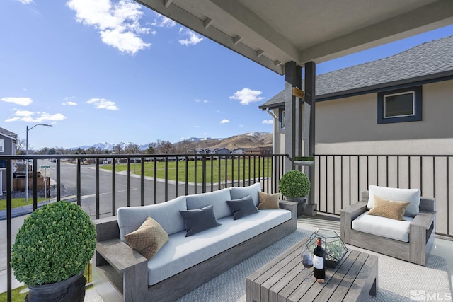 1212 Grove St Unit 73, Carson City, NV 89701 - balcony featuring outdoor lounge area and a mountain view