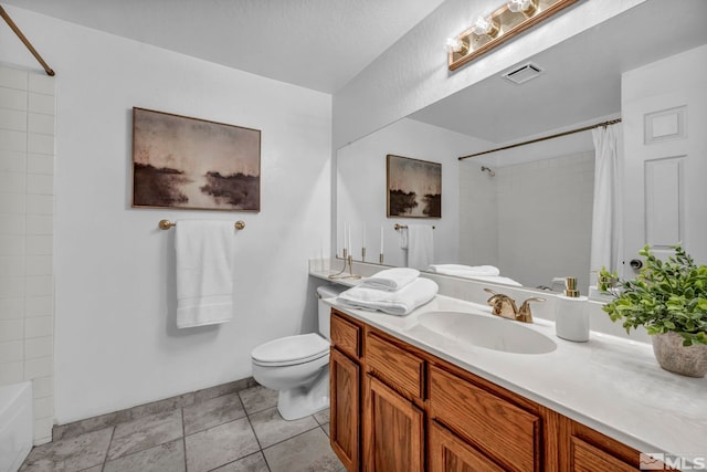 1663 Shadow Wood Ct, Reno, NV 89523 - bathroom featuring toilet, vanity, and shower / bath combo with shower curtain