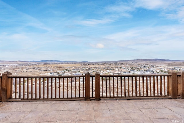 525 Cable Canyon Way, Fernley, NV 89408 - wooden terrace featuring a mountain view