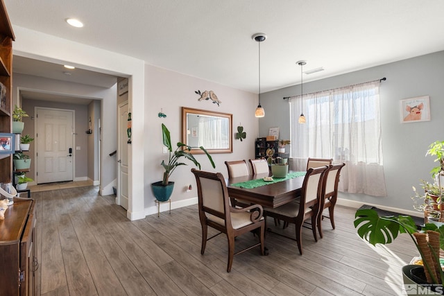 2780 Tobiano Dr, Reno, NV 89521 - dining area featuring light wood-type flooring, baseboards, and recessed lighting