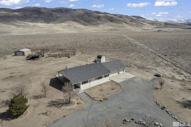 6100 Sage Flat Rd, Reno, NV 89510 - aerial view of property and surrounding area featuring mountains, a desert landscape, and rural landscape