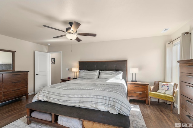 1953 Verona Dr, Fallon, NV 89406 - bedroom with wood finished floors, ceiling fan, and baseboards