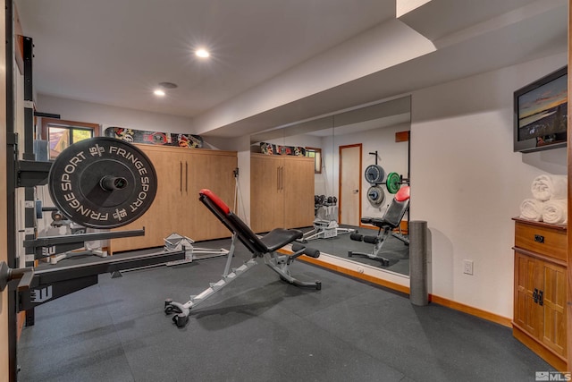 572 Rockrose Ct, Incline Village, NV 89451 - exercise area with baseboards and recessed lighting