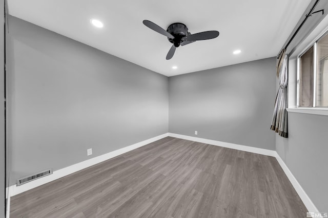 4 Smithridge, Reno, NV 89502 - empty room featuring a ceiling fan, wood finished floors, baseboards, and recessed lighting