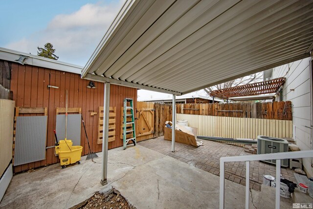 4 Smithridge, Reno, NV 89502 - view of patio / terrace featuring fence, central AC unit, and a gate