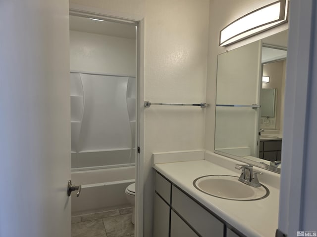 1023 Adrian Way, Sparks, NV 89431 - bathroom with toilet, vanity, tile patterned flooring, and washtub / shower combination