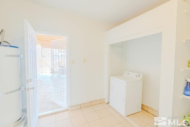 1845 Auburn Way, Reno, NV 89502 - laundry area with washer / clothes dryer, water heater, and light tile patterned flooring