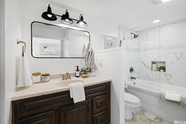 321 Ski Way Unit 29, Incline Village, NV 89451 - bathroom featuring toilet, vanity, and washtub / shower combination