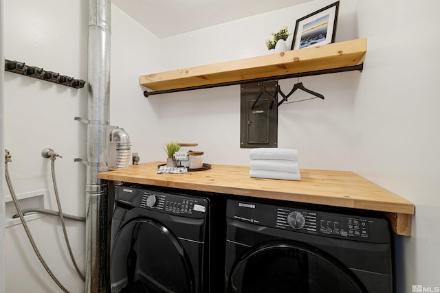 321 Ski Way Unit 29, Incline Village, NV 89451 - washroom with washer and clothes dryer and electric panel