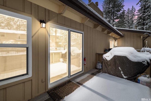 321 Ski Way Unit 29, Incline Village, NV 89451 - property exterior at dusk with board and batten siding