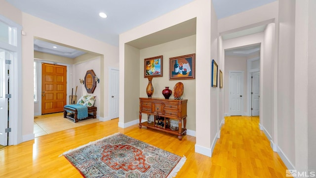4940 Turning Leaf Way, Reno, NV 89519 - hallway with light wood-style floors and recessed lighting