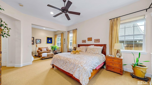 4940 Turning Leaf Way, Reno, NV 89519 - carpeted bedroom with recessed lighting and a ceiling fan