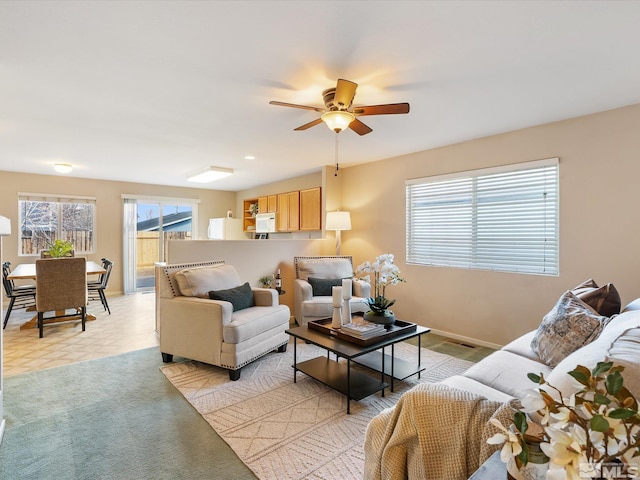 7433 Gannon Dr, Reno, NV 89506 - living room with ceiling fan and light floors
