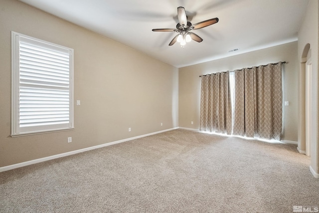 823 Gullane Ct, Dayton, NV 89403 - spare room featuring ceiling fan, carpet flooring, and baseboards