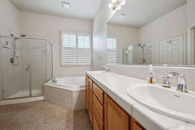 823 Gullane Ct, Dayton, NV 89403 - full bath with a shower stall, a bath, and double vanity