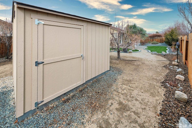 823 Gullane Ct, Dayton, NV 89403 - view of shed featuring a fenced backyard